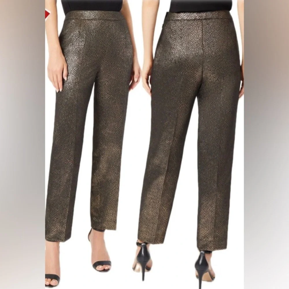 NEW‎ Anne Klein Gold / Black Pants. 14